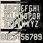 Custom Graffiti Pattern Cream-Black 3D Scratch Authentic Baseball Jersey