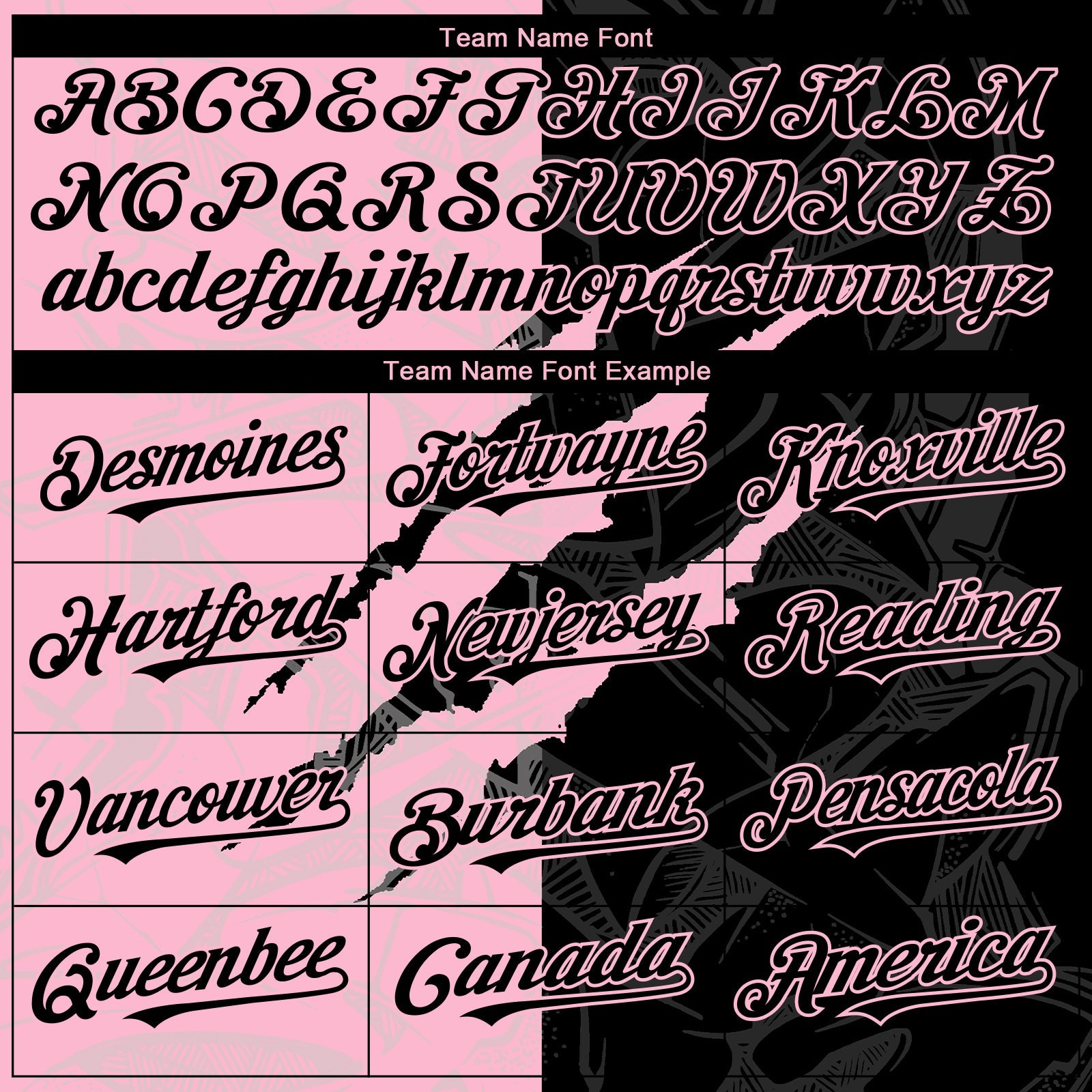 Custom Graffiti Pattern Black-Light Pink 3D Scratch Authentic Baseball Jersey