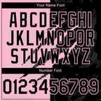 Custom Graffiti Pattern Black-Light Pink 3D Scratch Authentic Baseball Jersey