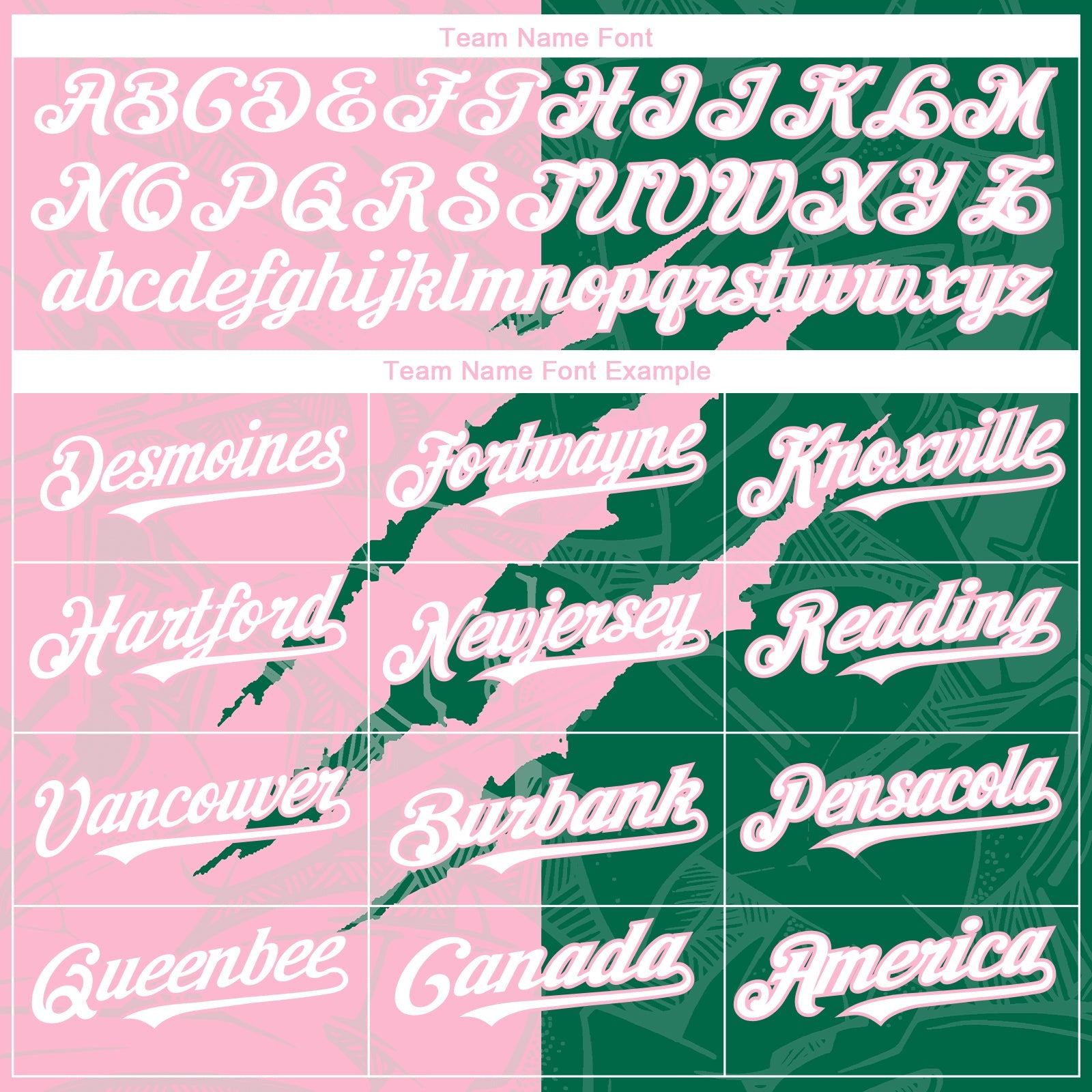 Custom Graffiti Pattern White Kelly Green-Light Pink 3D Scratch Authentic Baseball Jersey