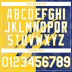 Custom Graffiti Pattern White Royal-Yellow 3D Scratch Authentic Baseball Jersey