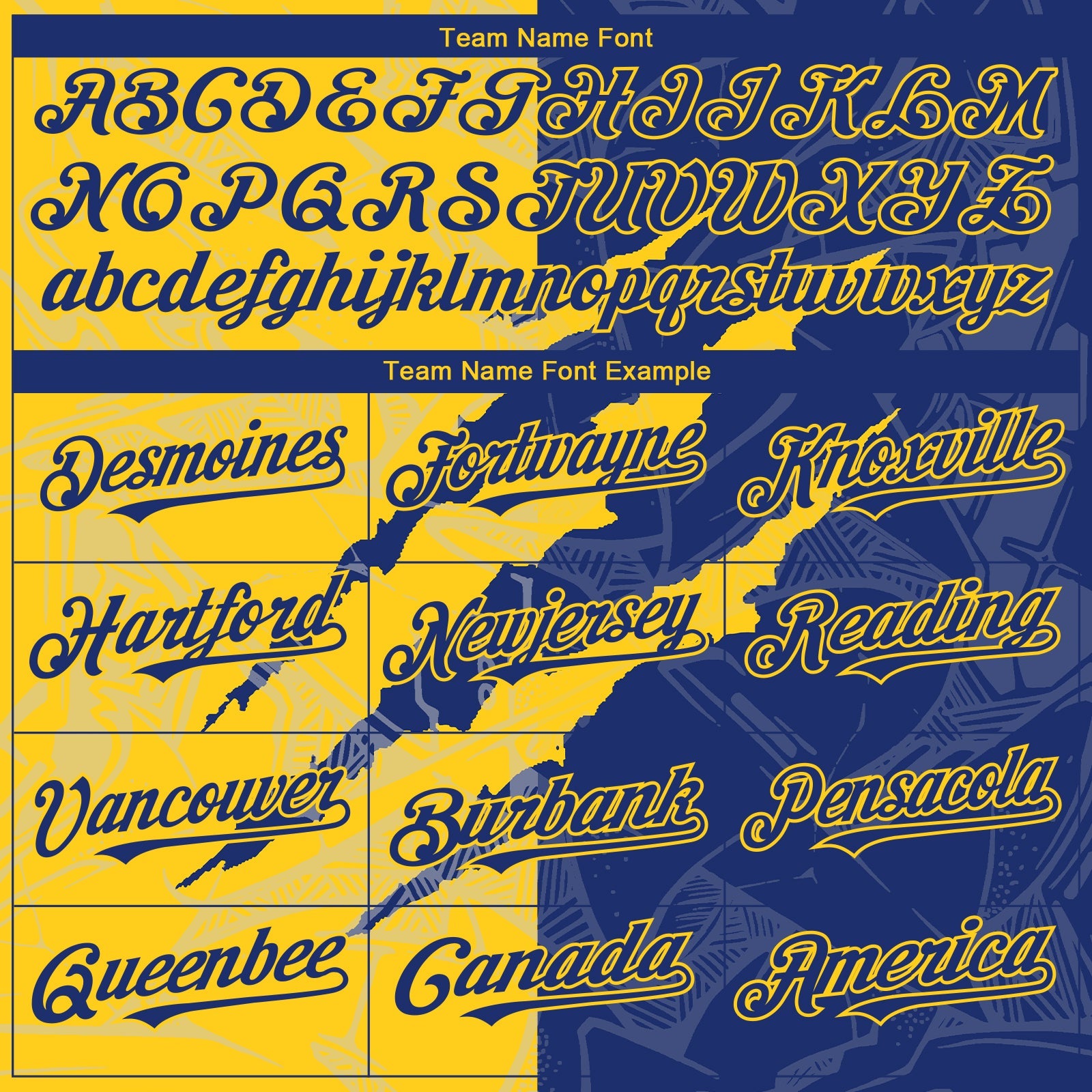 Custom Graffiti Pattern Royal-Yellow 3D Scratch Authentic Baseball Jersey