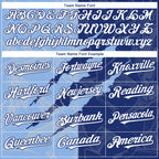 Custom Graffiti Pattern White Royal-Light Blue 3D Scratch Authentic Baseball Jersey