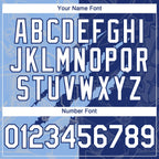 Custom Graffiti Pattern White Royal-Light Blue 3D Scratch Authentic Baseball Jersey