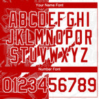 Custom Graffiti Pattern Red-White 3D Scratch Authentic Baseball Jersey