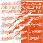 Custom Graffiti Pattern White-Orange 3D Scratch Authentic Baseball Jersey