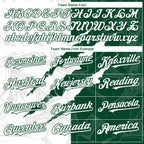 Custom Graffiti Pattern White-Green 3D Scratch Authentic Baseball Jersey