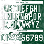 Custom Graffiti Pattern White-Green 3D Scratch Authentic Baseball Jersey