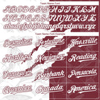 Custom Graffiti Pattern White-Burgundy 3D Scratch Authentic Baseball Jersey