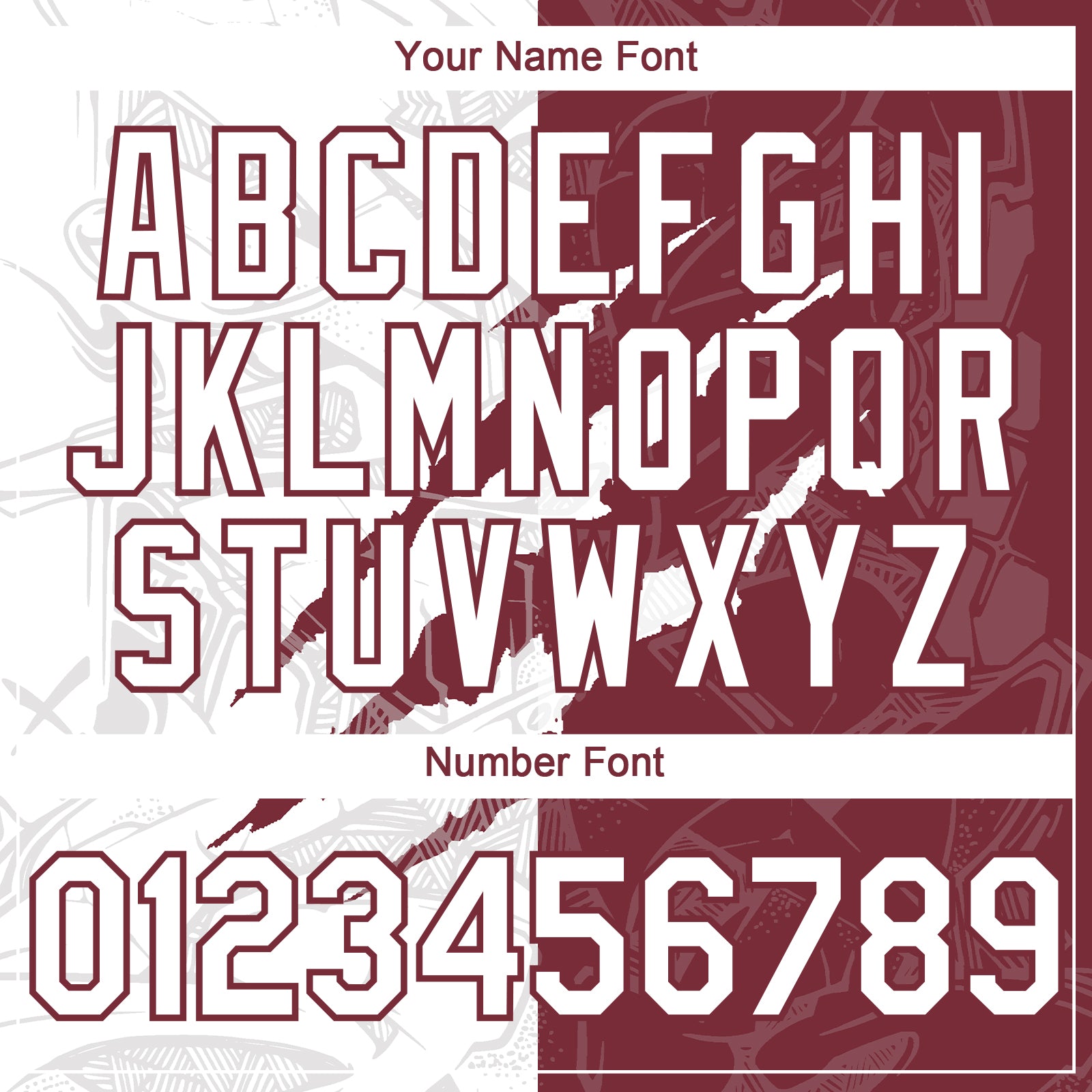 Custom Graffiti Pattern White-Burgundy 3D Scratch Authentic Baseball Jersey