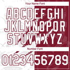 Custom Graffiti Pattern White-Crimson 3D Scratch Authentic Baseball Jersey