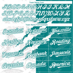 Custom Graffiti Pattern White-Teal 3D Scratch Authentic Baseball Jersey