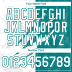 Custom Graffiti Pattern White-Teal 3D Scratch Authentic Baseball Jersey