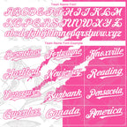 Custom Graffiti Pattern White-Pink 3D Scratch Authentic Baseball Jersey