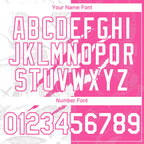 Custom Graffiti Pattern White-Pink 3D Scratch Authentic Baseball Jersey