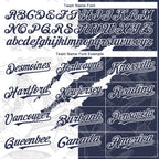 Custom Graffiti Pattern Navy-White 3D Scratch Authentic Baseball Jersey