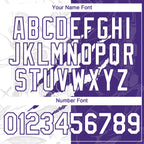 Custom Graffiti Pattern White-Purple 3D Scratch Authentic Baseball Jersey