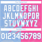 Custom Graffiti Pattern White Pink-Light Blue 3D Scratch Authentic Baseball Jersey