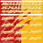 Custom Graffiti Pattern White Gold-Red 3D Scratch Authentic Baseball Jersey
