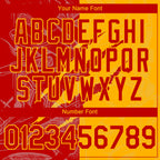 Custom Graffiti Pattern Red-Gold 3D Scratch Authentic Baseball Jersey