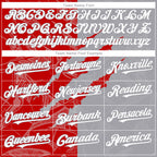 Custom Graffiti Pattern White Gray-Red 3D Scratch Authentic Baseball Jersey