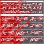 Custom Graffiti Pattern White Steel Gray-Red 3D Scratch Authentic Baseball Jersey