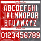 Custom Graffiti Pattern White Steel Gray-Red 3D Scratch Authentic Baseball Jersey