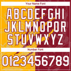 Custom Graffiti Pattern White Crimson-Gold 3D Scratch Authentic Baseball Jersey