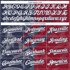 Custom Graffiti Pattern White Navy-Crimson 3D Scratch Authentic Baseball Jersey