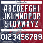 Custom Graffiti Pattern White Navy-Crimson 3D Scratch Authentic Baseball Jersey