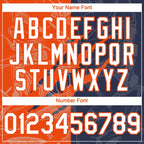 Custom Graffiti Pattern White Navy-Orange 3D Scratch Authentic Baseball Jersey