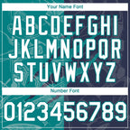 Custom Graffiti Pattern White Navy-Teal 3D Scratch Authentic Baseball Jersey