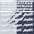 Custom Graffiti Pattern White Navy-Silver 3D Scratch Authentic Baseball Jersey