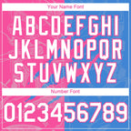 Custom Graffiti Pattern White Electric Blue-Pink 3D Scratch Authentic Baseball Jersey