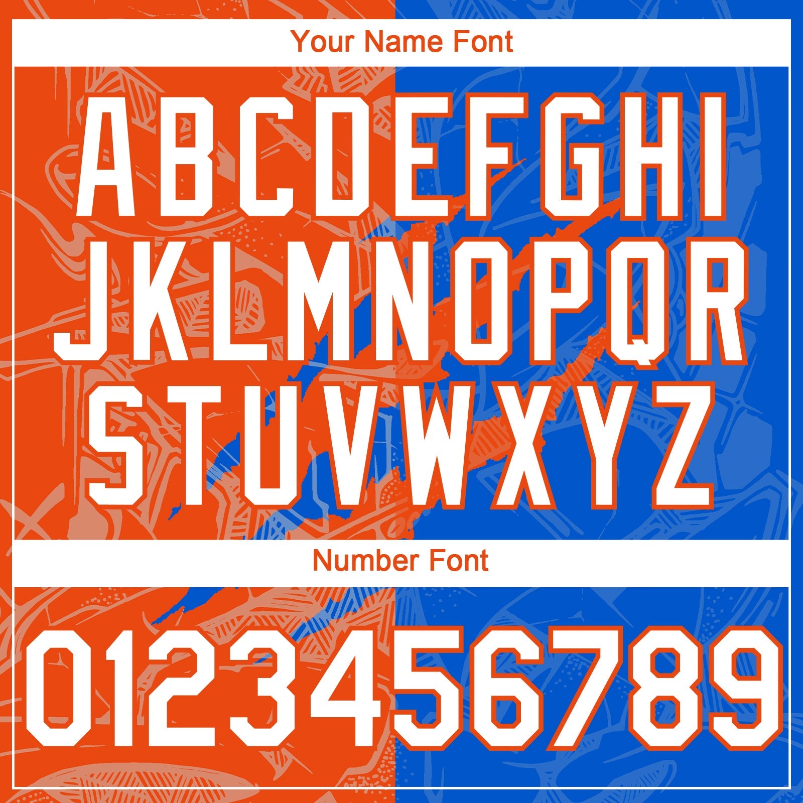 Custom Graffiti Pattern White Thunder Blue-Orange 3D Scratch Authentic Baseball Jersey