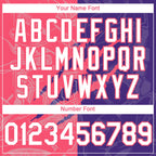 Custom Graffiti Pattern White Purple-Neon Pink 3D Scratch Authentic Baseball Jersey