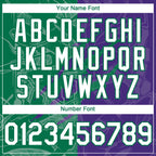 Custom Graffiti Pattern White Purple-Kelly Green 3D Scratch Authentic Baseball Jersey