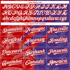 Custom Graffiti Pattern White Purple-Red 3D Scratch Authentic Baseball Jersey