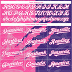 Custom Graffiti Pattern White Purple-Pink 3D Scratch Authentic Baseball Jersey