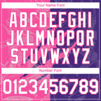 Custom Graffiti Pattern White Purple-Pink 3D Scratch Authentic Baseball Jersey