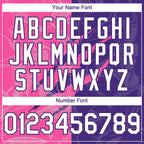 Custom Graffiti Pattern White Purple-Pink 3D Scratch Authentic Baseball Jersey