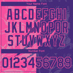 Custom Graffiti Pattern Purple-Pink 3D Scratch Authentic Baseball Jersey