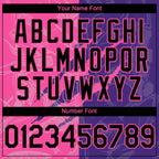 Custom Graffiti Pattern Black Purple-Pink 3D Scratch Authentic Baseball Jersey