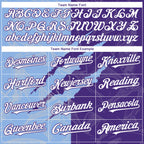 Custom Graffiti Pattern White Purple-Light Blue 3D Scratch Authentic Baseball Jersey