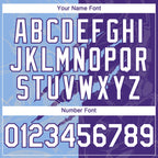 Custom Graffiti Pattern White Purple-Light Blue 3D Scratch Authentic Baseball Jersey