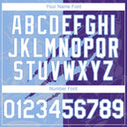 Custom Graffiti Pattern White Purple-Light Blue 3D Scratch Authentic Baseball Jersey