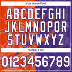 Custom Graffiti Pattern White Purple-Orange 3D Scratch Authentic Baseball Jersey
