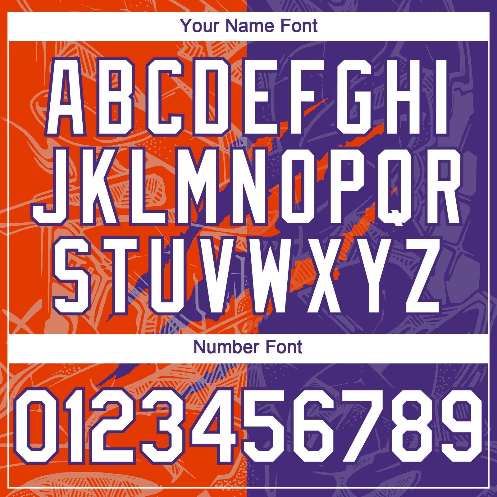 Custom Graffiti Pattern White Purple-Orange 3D Scratch Authentic Baseball Jersey