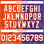 Custom Graffiti Pattern White Purple-Orange 3D Scratch Authentic Baseball Jersey