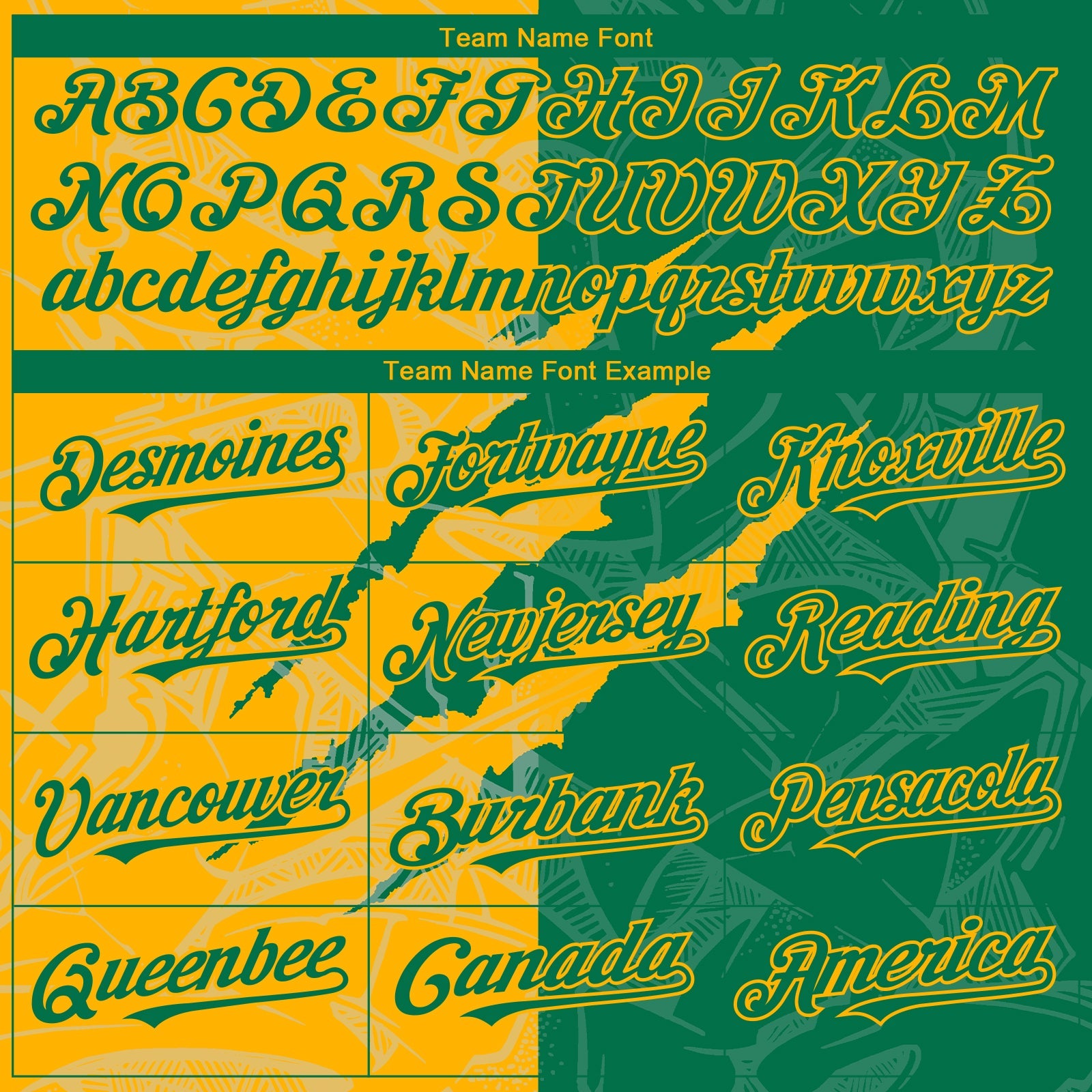 Custom Graffiti Pattern Kelly Green-Gold 3D Scratch Authentic Baseball Jersey